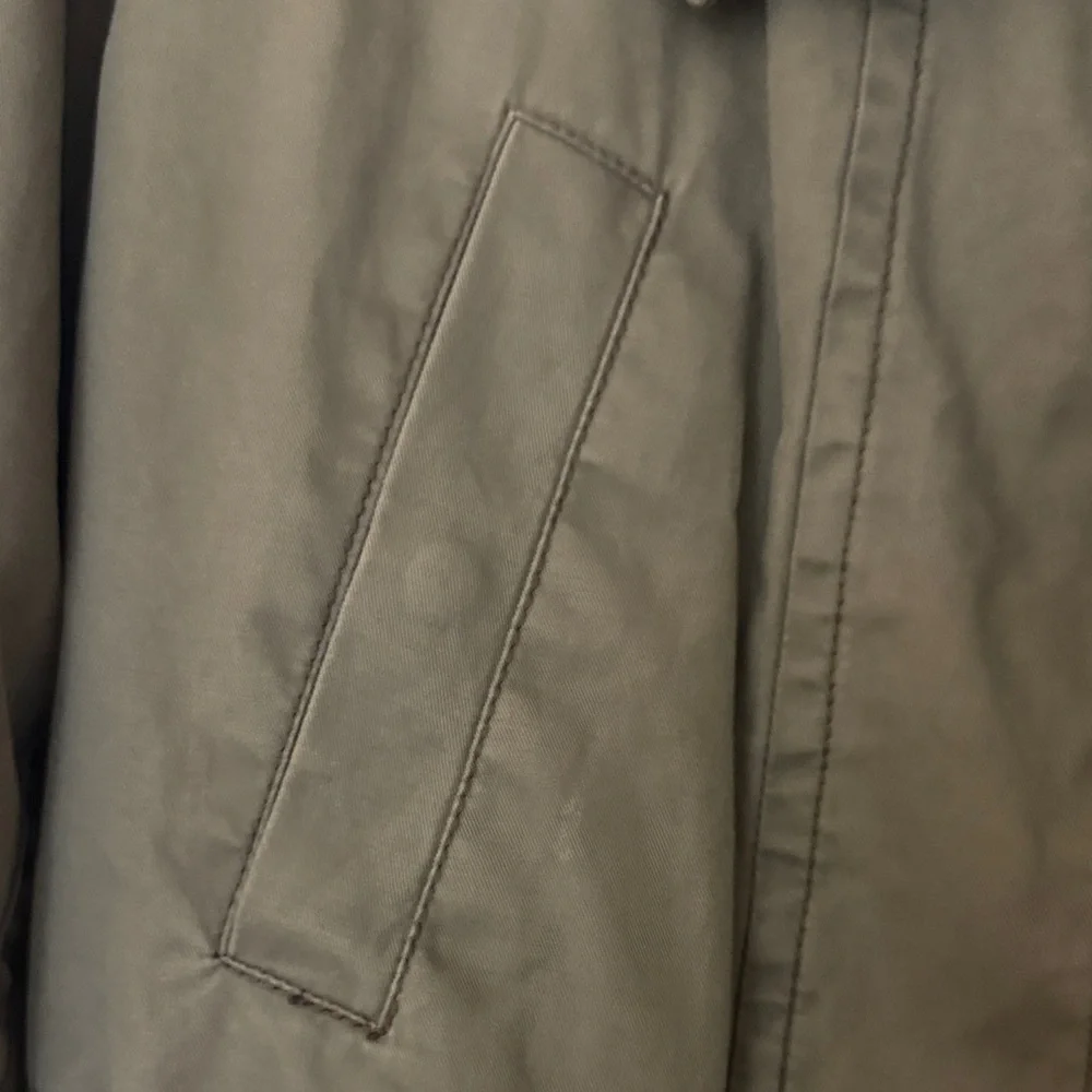 GAP Khaki Utility Jacket for Women Drawstring Waist Pockets Cotton Small Light
